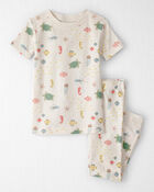 Toddler 2-Piece Organic Cotton Pyjamas in Under the Sea, image 1 of 4 slides
