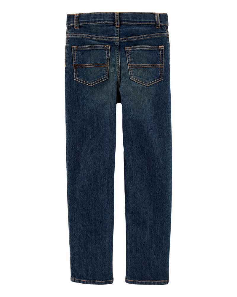 Kid Straight Jeans (Slim Fit) In Authentic Tinted Wash, image 2 of 3 slides