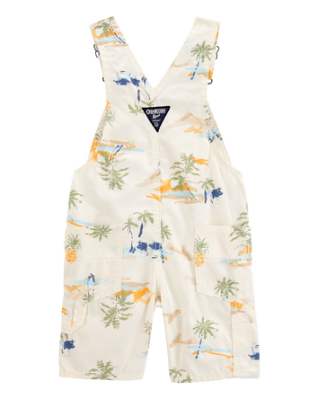 Baby Tropical-Print Knit Shortalls, 
