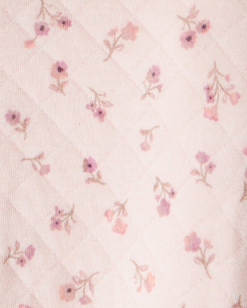 Baby Girl Floral Long-Sleeve Hooded Jumpsuit - Pink, image 3 of 4 slides