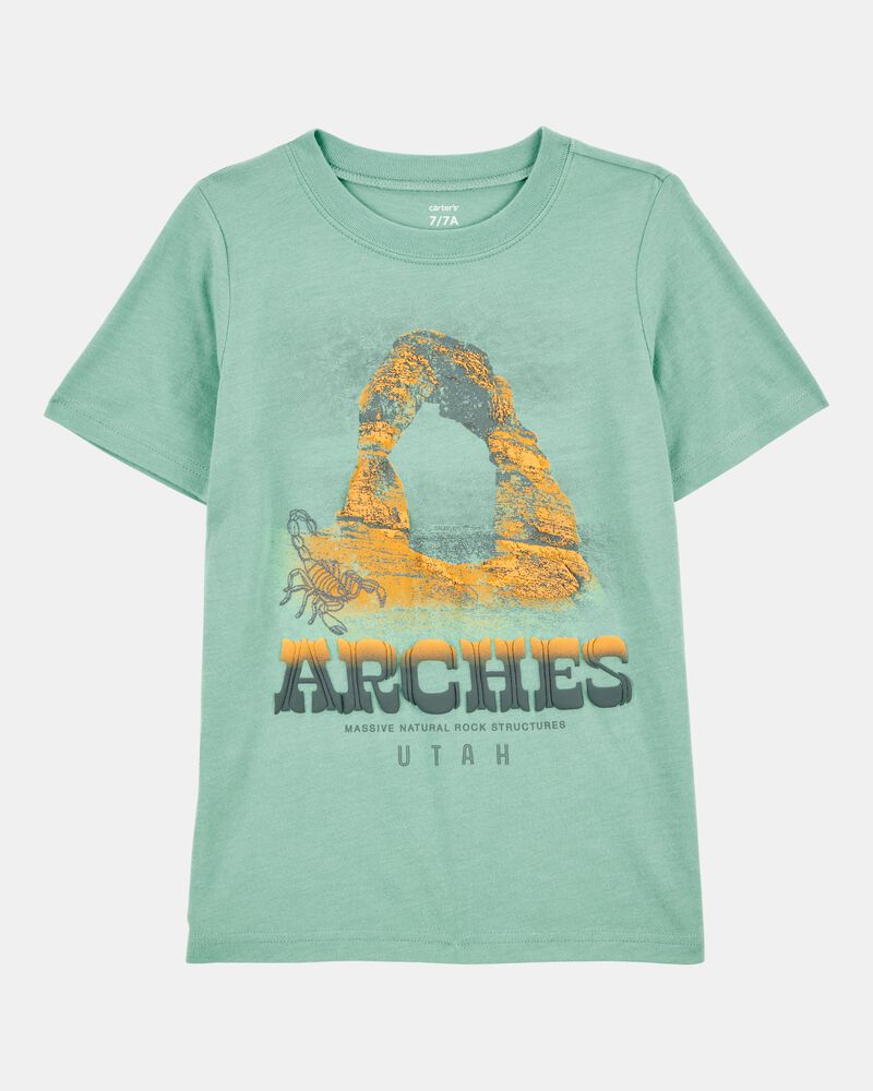 Kid Arches Short-Sleeve Graphic Tee - Green, image 1 of 3 slides