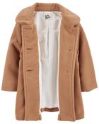 Knee Length Ruffle Pea Coat, image 2 of 4 slides