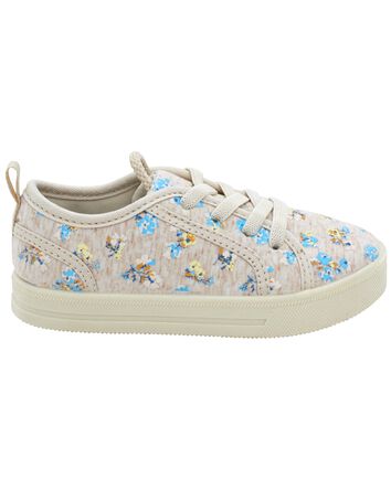 Toddler Pull-On Floral Canvas Sneakers, 