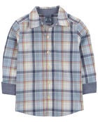 Toddler Plaid Button-Front Shirt, image 1 of 4 slides