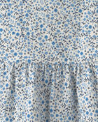 Toddler Girl Organic Cotton Tiered Dress in Meadow Bloom, image 4 of 5 slides