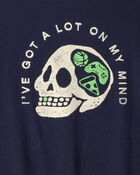 Boys Skull Graphic Tee - Navy Blue, image 4 of 5 slides