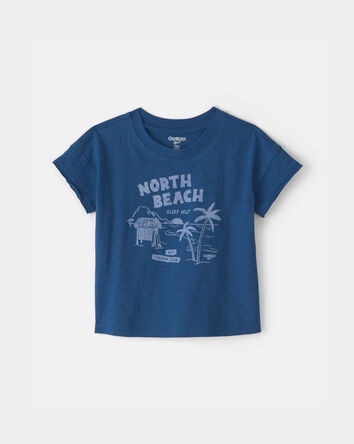 Baby Boy 'North Beach' Graphic Tee - Navy, 