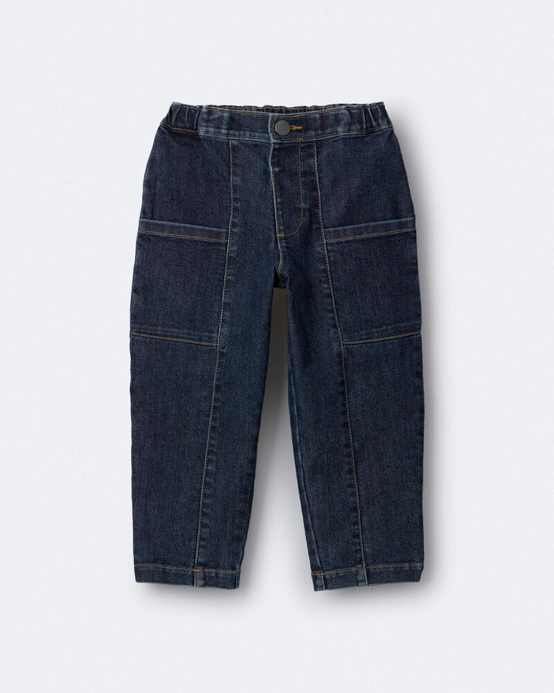 Toddler Pocket Pant in Denim - Blue, image 2 of 7 slides