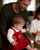 Baby Girl 2-Piece Candy Cane Print Long-Sleeve Top & Dress Set - Red, image 2 of 8 slides