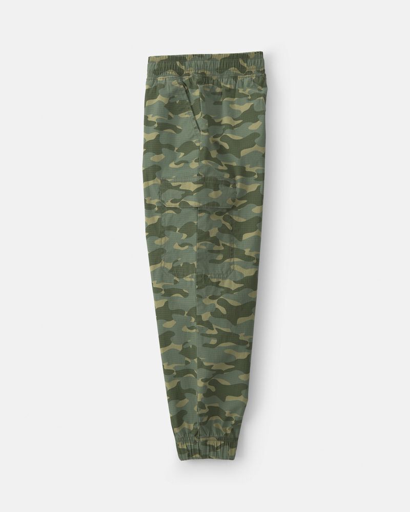 Boys Camo Cargo Joggers - Olive Green, image 3 of 5 slides