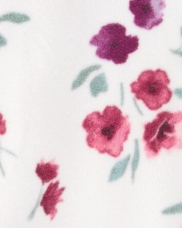 Toddler 1-Piece Floral Fleece Footie Pyjamas, 