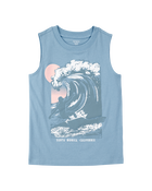 Kid Wave Graphic Surf Tank - Blue, image 1 of 3 slides