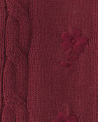 B&eacute;b&eacute; fille - Cardigan en tricot de coton biologique avec broderie, image 3 sur 3 diapositives