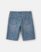 Girls Floral Denim Shorts - Light Wash, image 2 of 4 slides