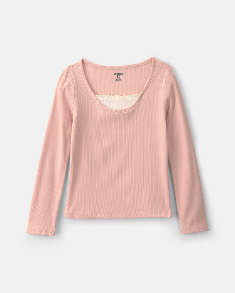 Filles - T-shirt &agrave; manches longues - Rose, image 1 sur 3 diapositives