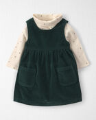 Baby Girl 2-Piece Organic Cotton Corduroy Jumper Set, image 1 of 7 slides