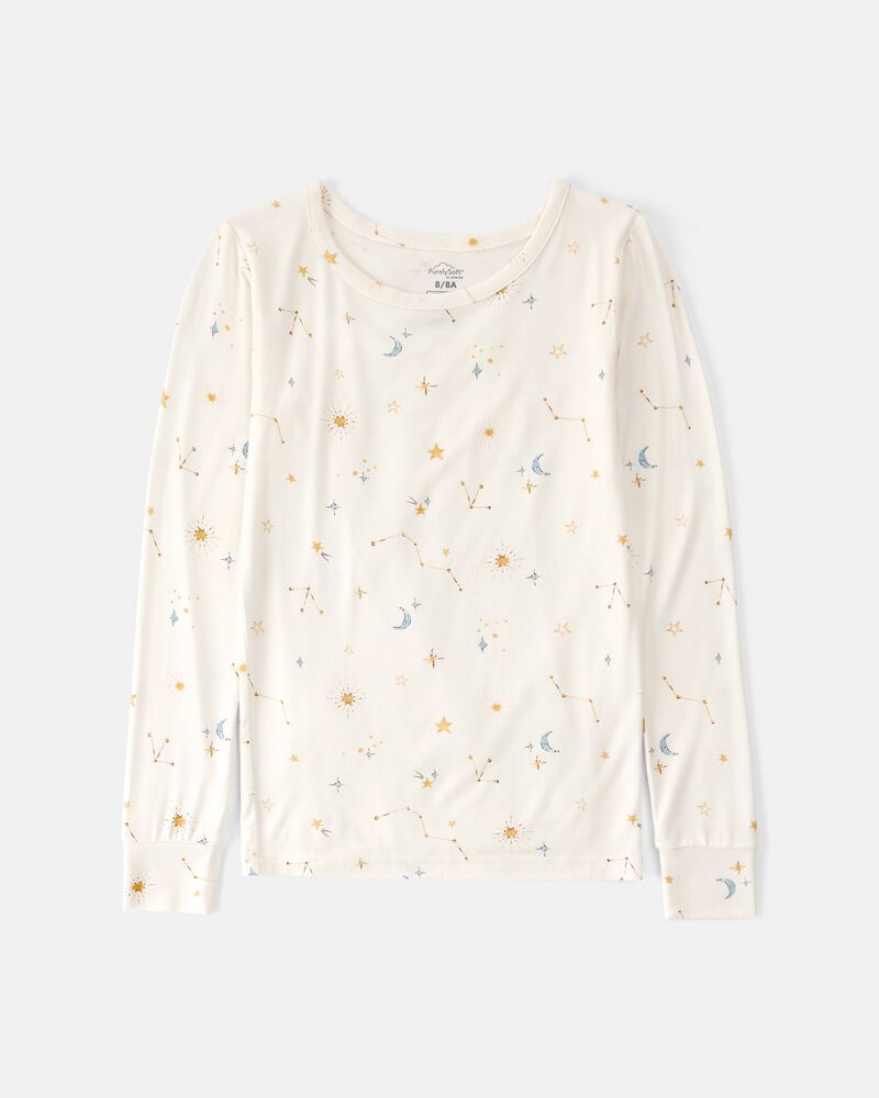 Jeune - Ensemble pyjama 2 pi&egrave;ces PurelySoft, constellation - Cr&egrave;me, image 3 sur 5 diapositives