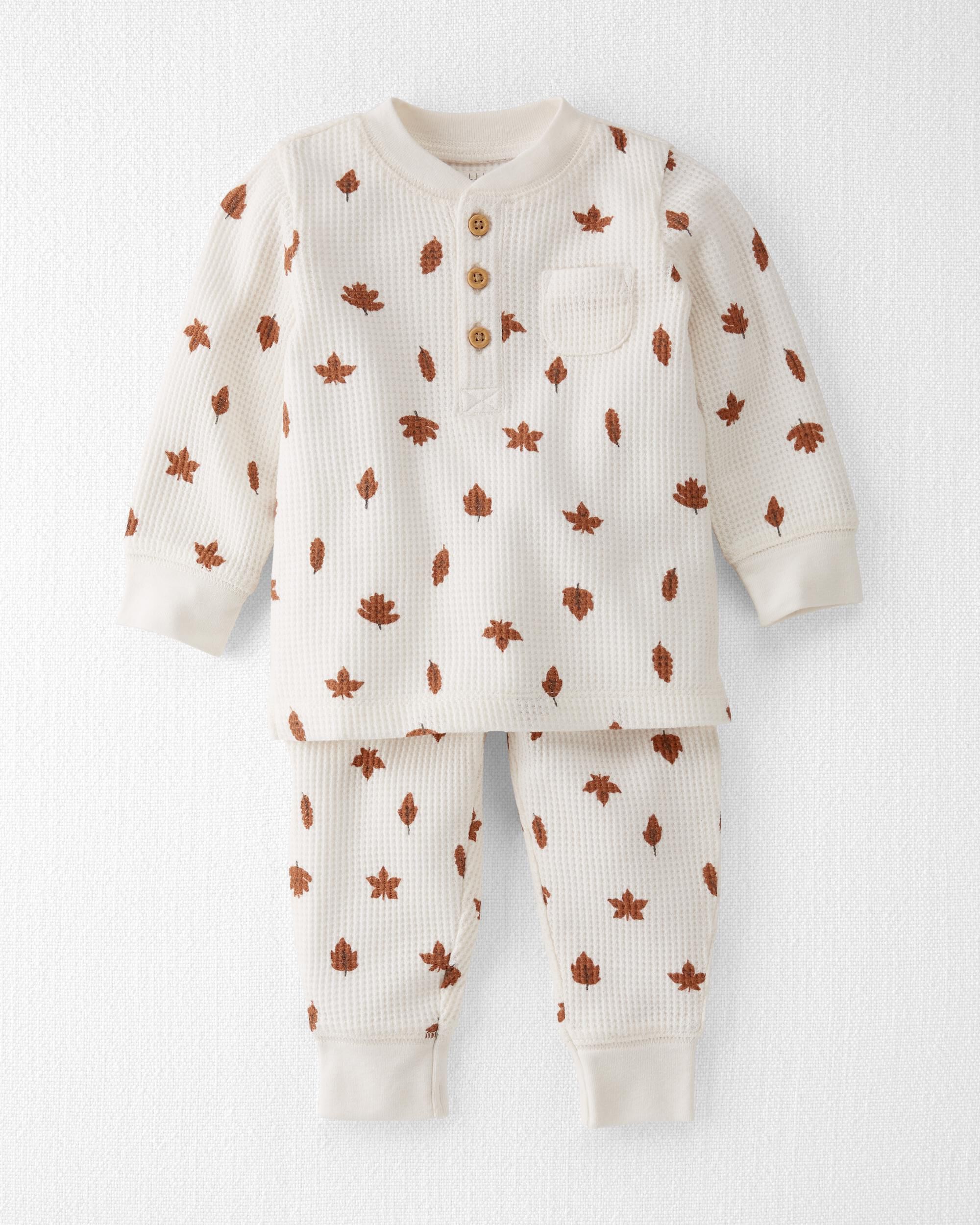 Organic Cotton Waffle Knit 2 Piece Set