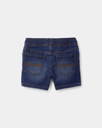 Baby Boy Denim Drawstring Shorts - Dark Wash, 