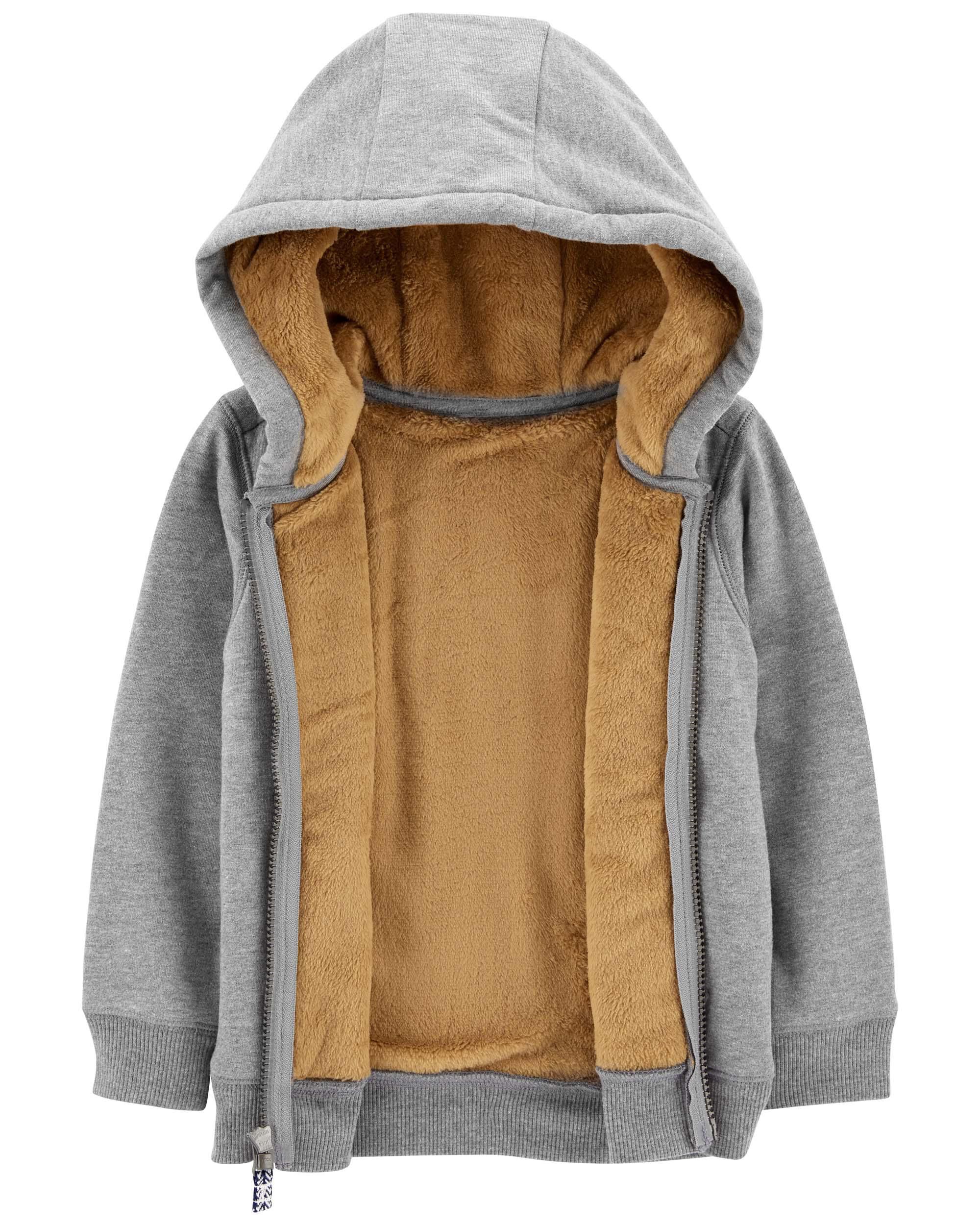 Brown fuzzy hoodie cheap