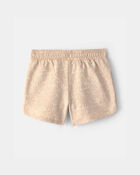 Filles - Short en jersey bouclette &agrave; motif de coquillage - Beige, image 2 sur 3 diapositives