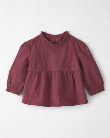 Baby Girl Organic Cotton Peplum Top, 