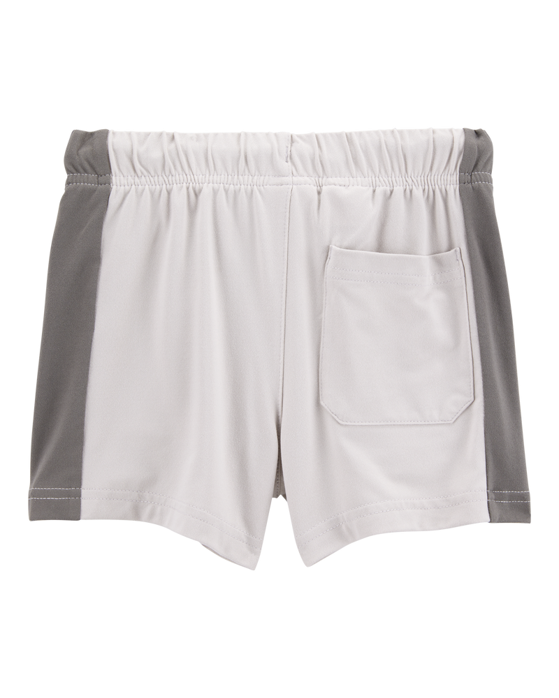 Toddler Striped Pull-On Knit Shorts - Grey, image 4 of 6 slides