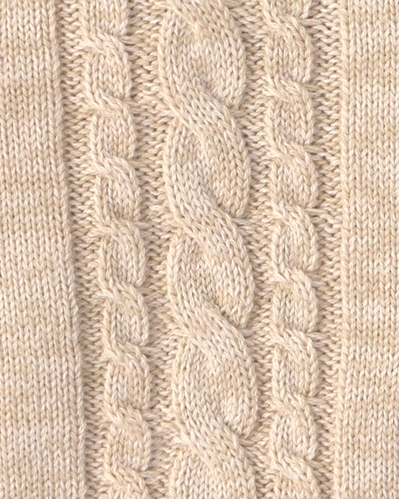 Baby Boy 3-Piece Cotton Sweater Layering Set - Cream, image 4 of 6 slides