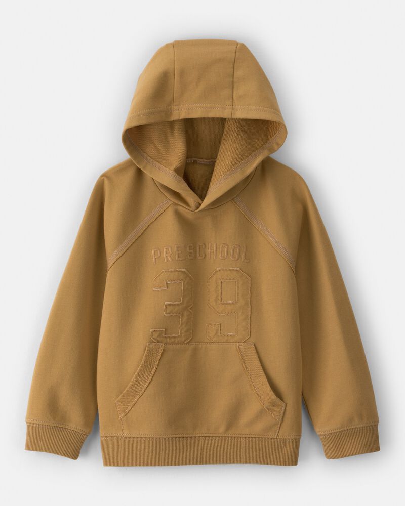 Toddler Boy Varsity French Terry Hoodie - Brown, image 1 of 4 slides