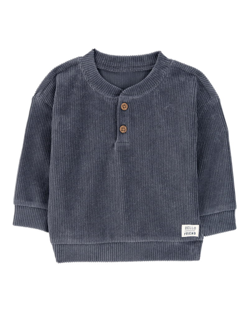 Baby Ribbed Velour Pullover | Carter's Oshkosh Canada