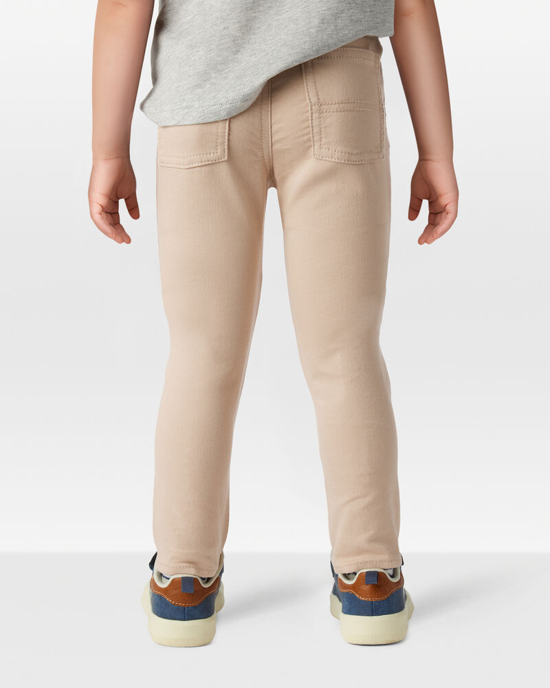 Toddler Boy Cotton Pull-On Fashion Pants - Tan, image 4 of 6 slides