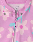 Baby Girl Floral 100% Cotton Snug Fit 1-Piece pyjama - Purple, image 2 of 4 slides