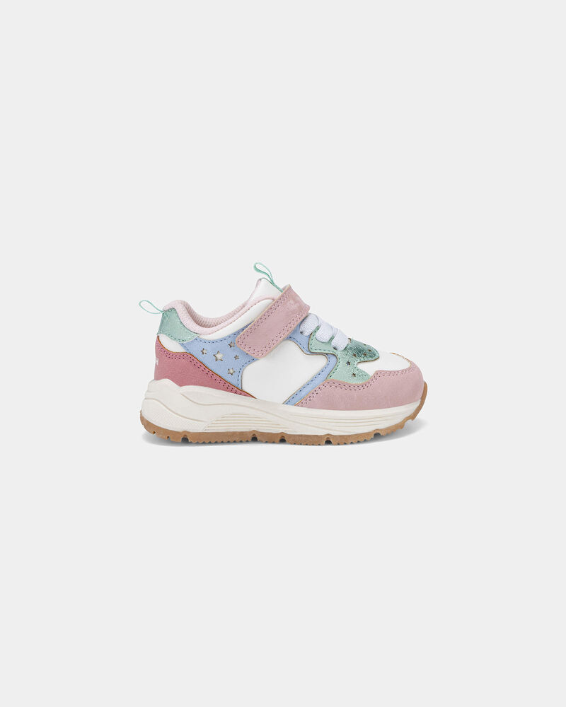 Toddler Girl Colour Block Athletic Shoes- Pink/White, image 8 of 12 slides