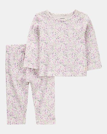 Baby 2-Piece Floral Long-Sleeve Tee & Pant Set, 