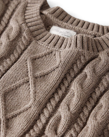 Chandail en tricot torsadé en coton biologique, 