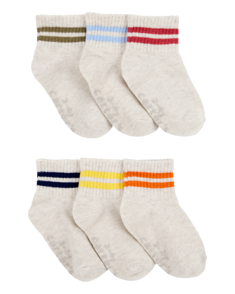 Tout-petit garçon - 6 paires de socquettes rayées, image 1 sur 2 diapositives