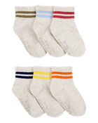 Tout-petit garçon - 6 paires de socquettes rayées, image 1 sur 2 diapositives