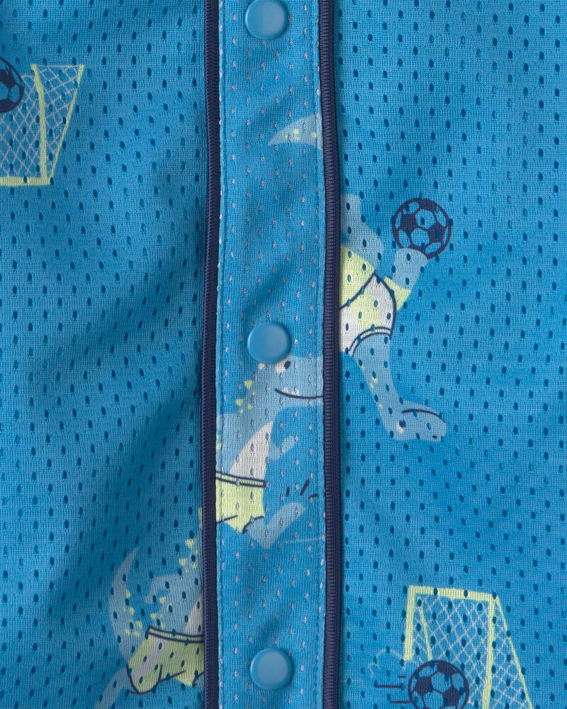 Toddler Boy Dinosaur Mesh Jersey - Blue, image 2 of 3 slides
