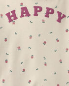 Baby Girl 2-Piece 'Happy' Twill Long-Sleeve Top & Pant Set - Pink/Cream, image 5 of 7 slides