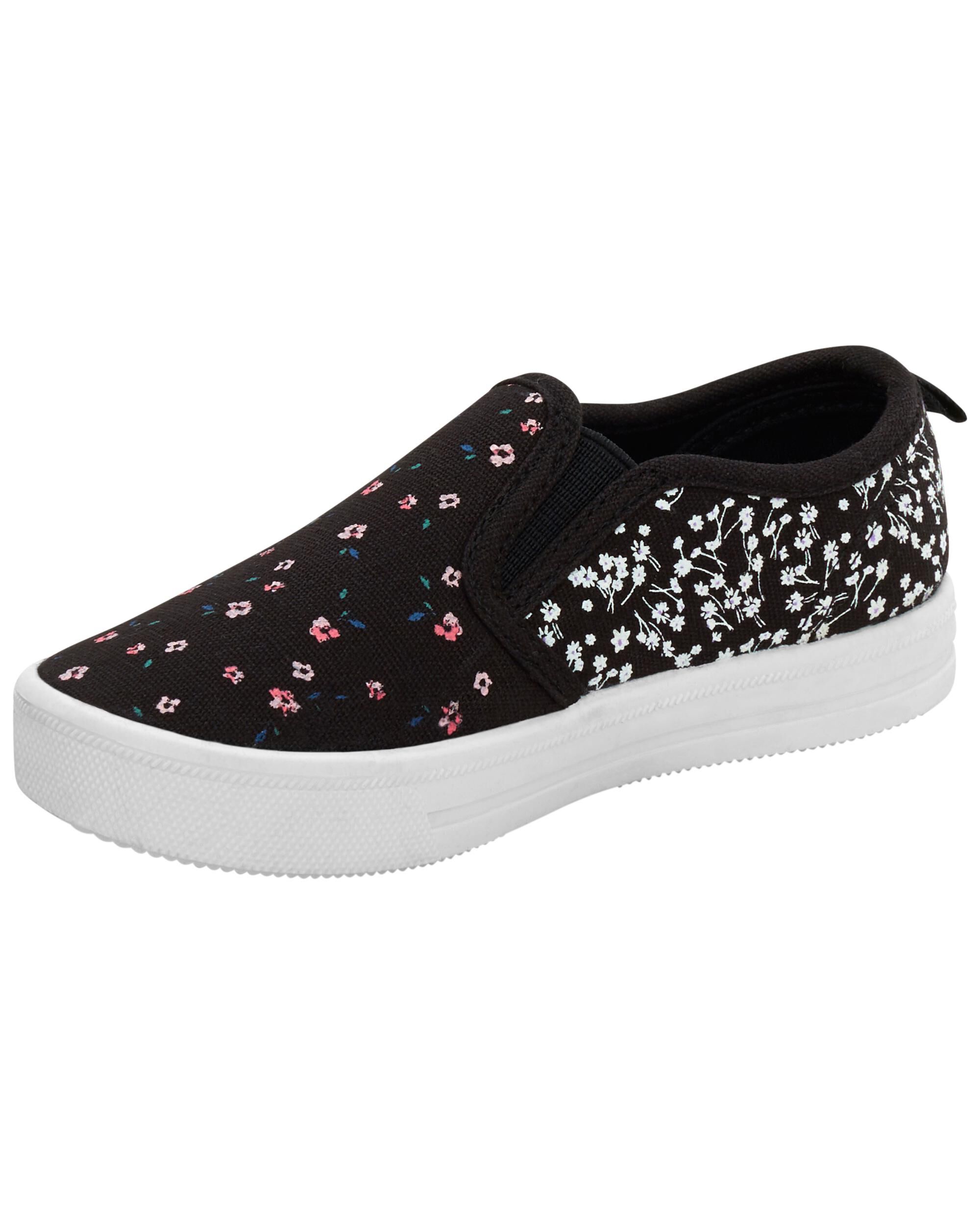 Slip On Floral Print Sneakers