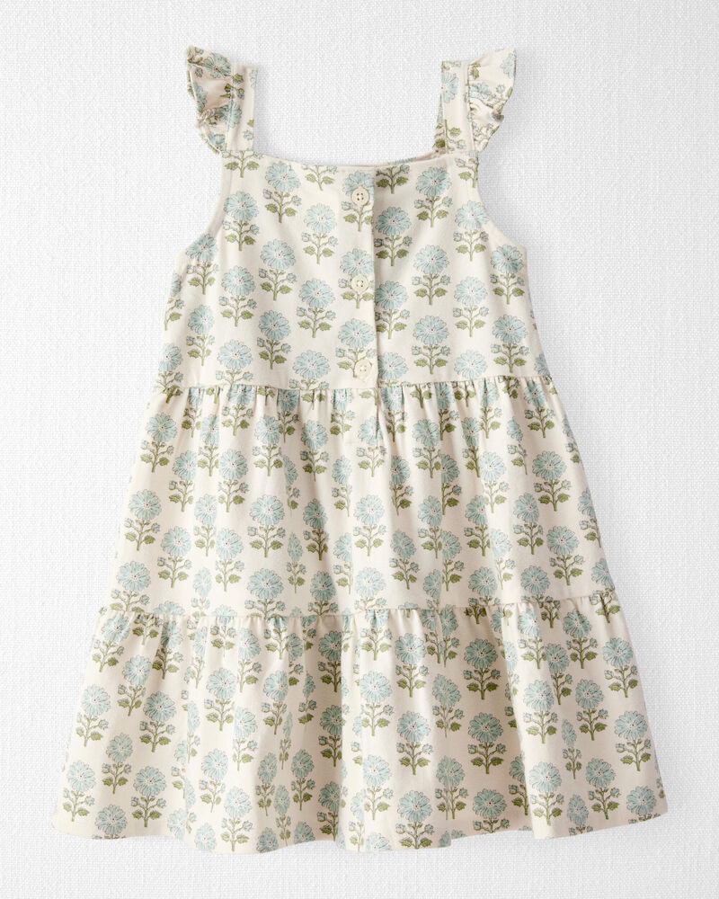 Toddler Organic Cotton Floral-Print Dress, image 2 of 5 slides