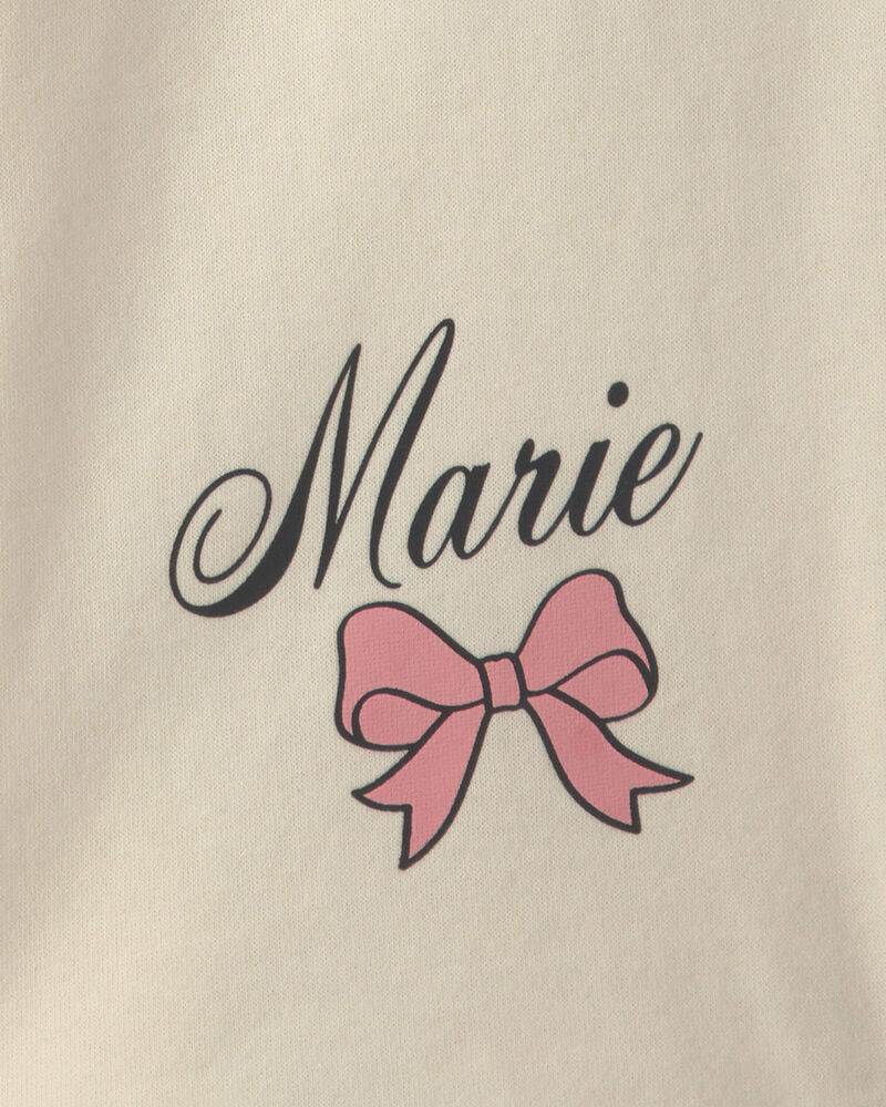 Girls Disney&copy; Marie Fleece Wide-Leg Pants - Cream, image 3 of 3 slides