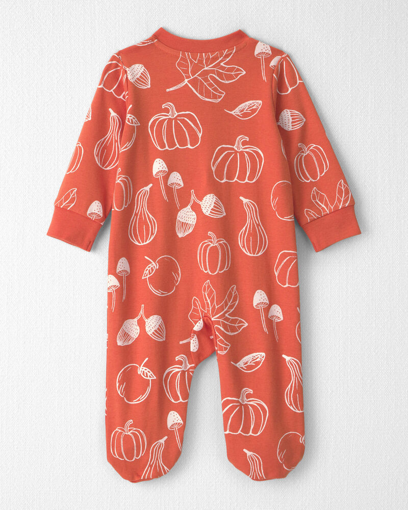 B&eacute;b&eacute; - Grenouill&egrave;re en coton biologique &agrave; motif Courges d&rsquo;automne, image 2 sur 4 diapositives