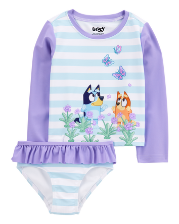 Toddler 2-Piece Bluey Rashguard Set, 