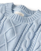 Baby Organic Cotton Cable Knit Sweater, image 2 of 4 slides