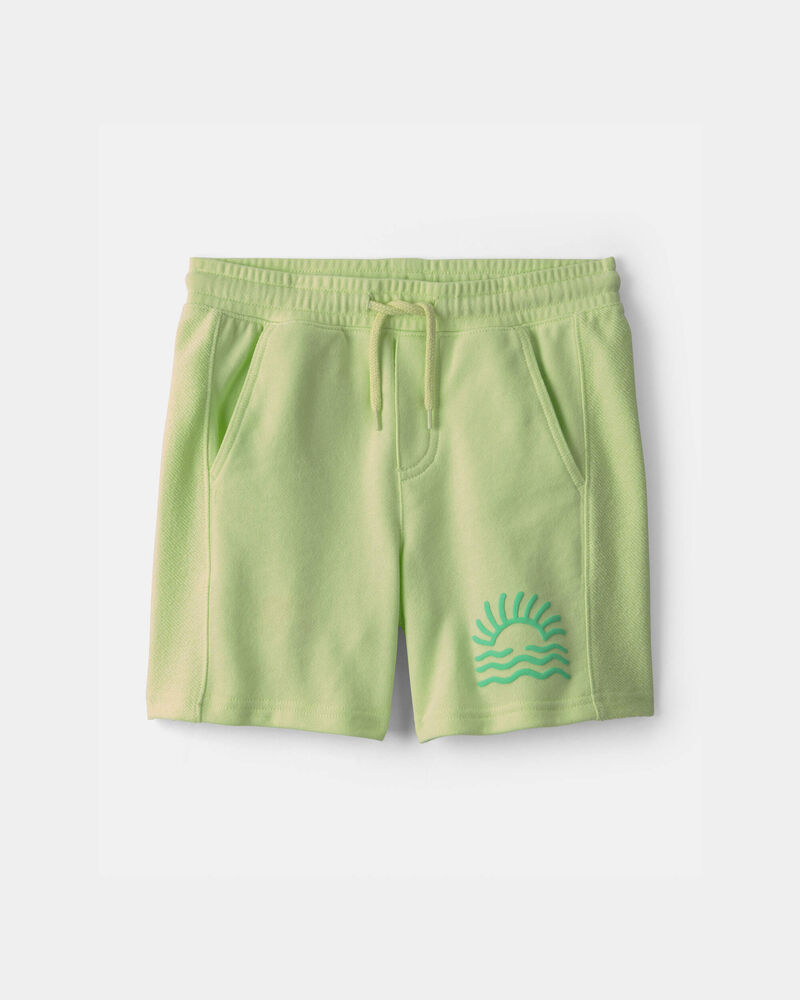 Boys Sunset French Terry Shorts - Green, image 1 of 4 slides