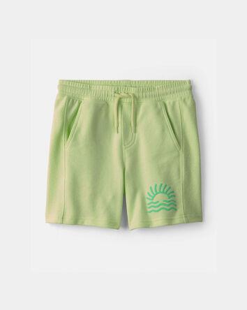 Boys Sunset French Terry Shorts - Green, 