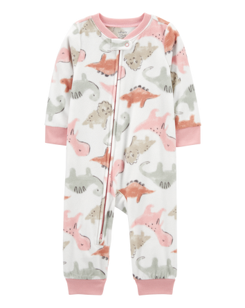 Toddler 1-Piece Dinosaur Fleece Footless Pyjamas
, 