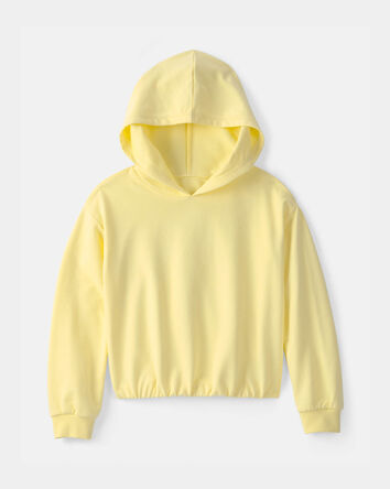 Girls French Terry Hoodie - Yellow, 