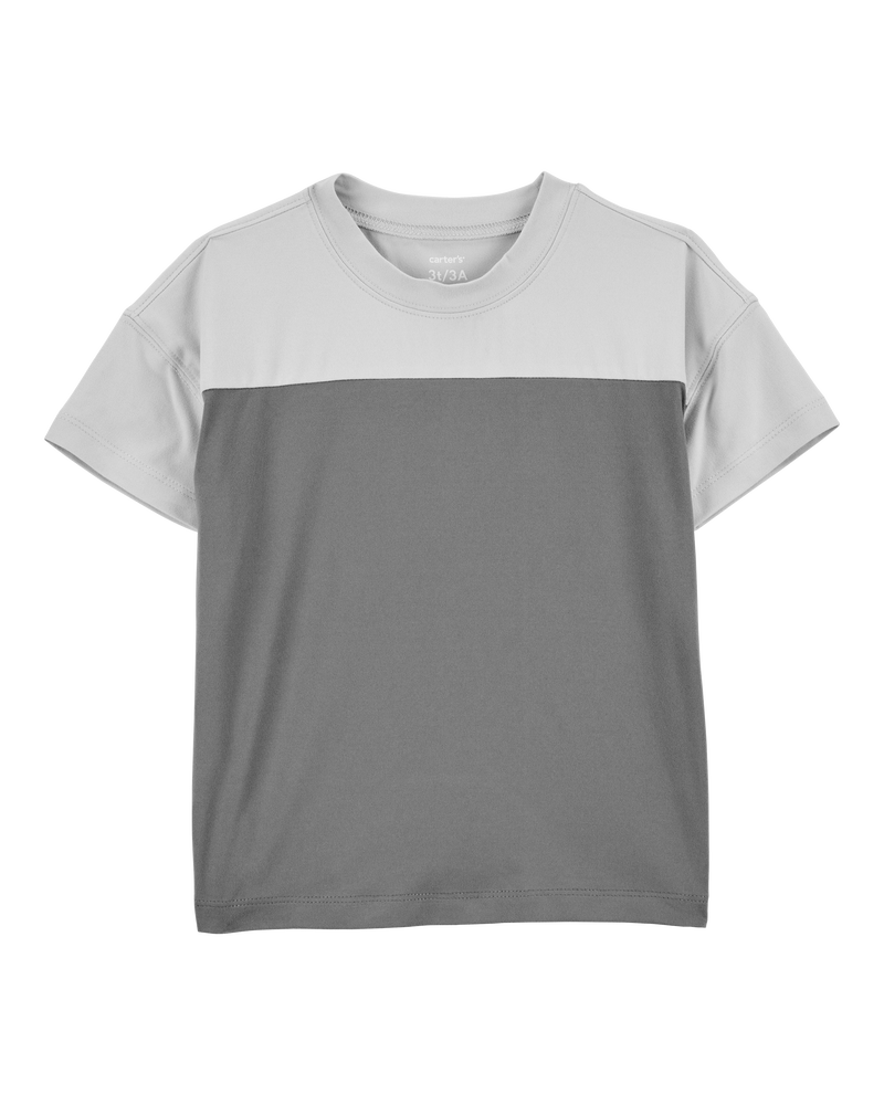 Toddler Colourblock Knit Short-Sleeve Tee - Grey, image 1 of 3 slides